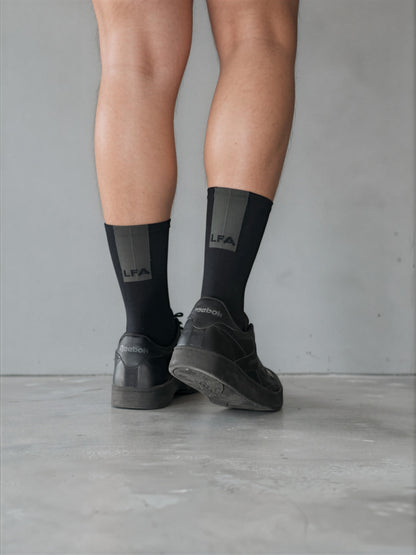 LFA Men's Performance Crew Sock | Compression Zoned | Black