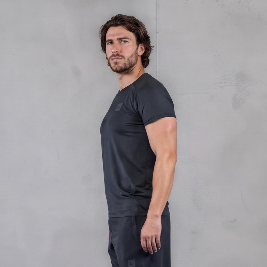 LFA Men's Technical Gym Tee | Form-Frame Fit | Black