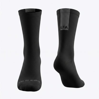 LFA Men's Performance Crew Sock | Compression Zoned | Black